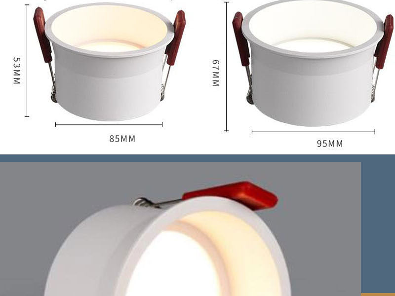 Frameless angle adjustable embedded LED downlight 5W 7W 12W 20W dimmable deep glare LED ceiling spotlights home lighting