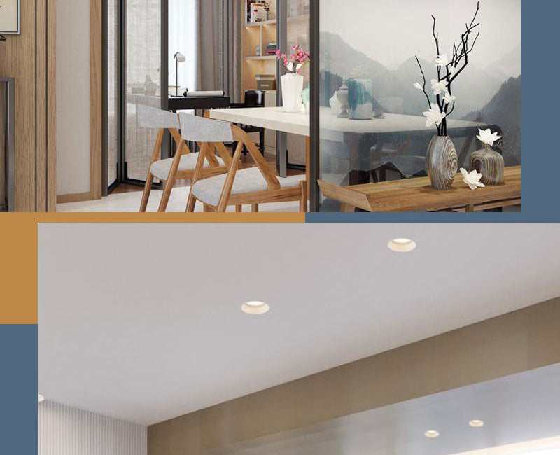 Frameless angle adjustable embedded LED downlight 5W 7W 12W 20W dimmable deep glare LED ceiling spotlights home lighting