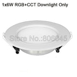 FUT068 Milight 2.4G 6W RGB+CCT LED Downlight 85V-265V LED Round Dimmable Reccessed LED Light with 2.4G 4zone Remote Support Wi-Fi 