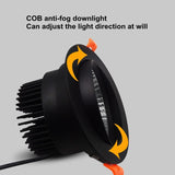 Dimmable Recessed LED Downlights 7W 9W 12W COB LED Lights AC220V 240V Ceiling Spot Kitchen Lamps Indoor Hotel Lighting Bedroom