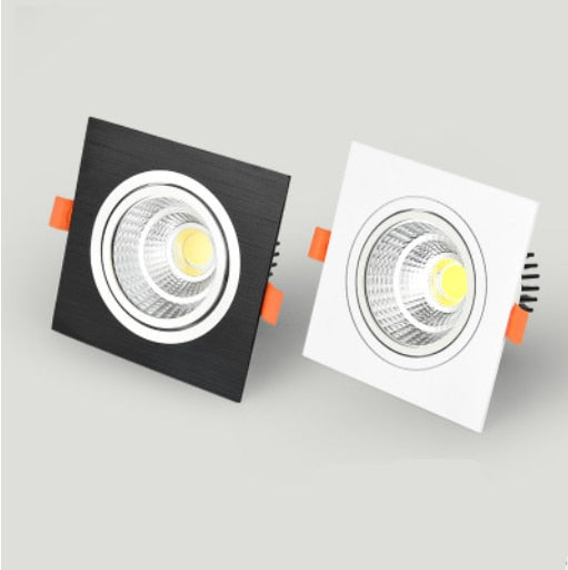 Recessed Square Dimmable LED Downlights 7W 9W 12W 15W 18W COB LED Ceiling Lamp Warm/Cold White LED Spot Lights Indoor Lighting