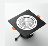 Recessed Square Dimmable LED Downlights 7W 9W 12W 15W 18W COB LED Ceiling Lamp Warm/Cold White LED Spot Lights Indoor Lighting