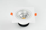 Recessed Square Dimmable LED Downlights 7W 9W 12W 15W 18W COB LED Ceiling Lamp Warm/Cold White LED Spot Lights Indoor Lighting