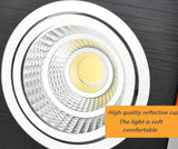 Recessed Square Dimmable LED Downlights 7W 9W 12W 15W 18W COB LED Ceiling Lamp Warm/Cold White LED Spot Lights Indoor Lighting