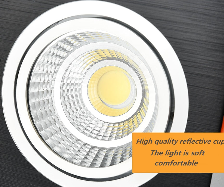 Recessed Square Dimmable LED Downlights 7W 9W 12W 15W 18W COB LED Ceiling Lamp Warm/Cold White LED Spot Lights Indoor Lighting