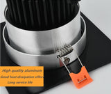 Recessed Square Dimmable LED Downlights 7W 9W 12W 15W 18W COB LED Ceiling Lamp Warm/Cold White LED Spot Lights Indoor Lighting