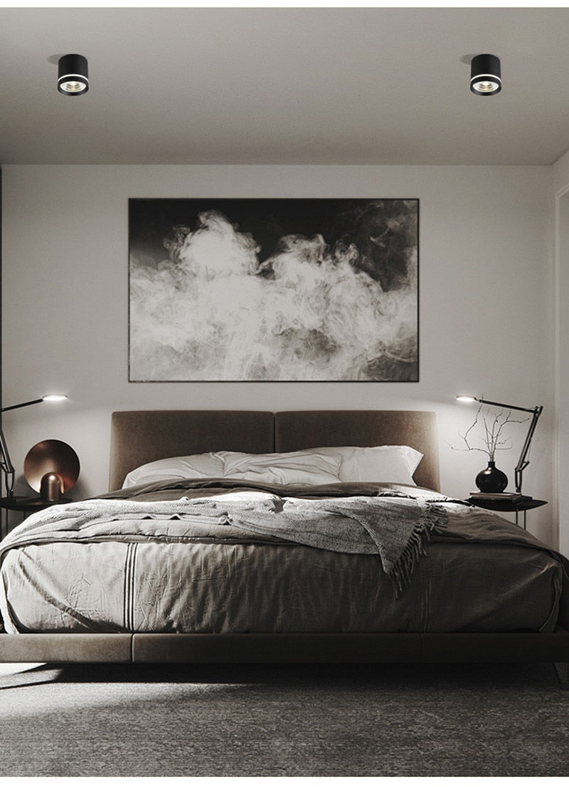 Dimmable Cylinder Led Downlight Surface 9W 12W 18W COB LED Ceiling Spot Lights AC220V LED Background Lamps Indoor Lighting Spot