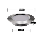 LED spotlight outdoor IP65 waterproof stainless steel bathroom ceiling hidden mini downlight ultra-thin 12V RV recessed cabinet