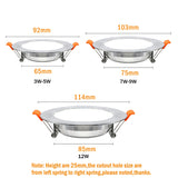 LED Downlight recessed LED lamp 12W 9W 7W 5W 3W AC220V led Ceiling Lamp for home room light Indoor LED Spot Lighting