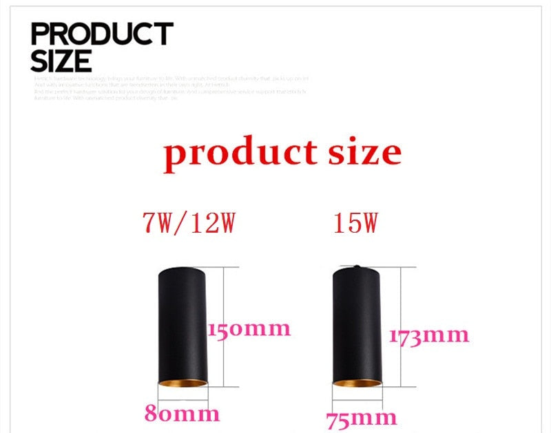 Dimmable LED Ceiling light down light 7W 12W 15W 18W No opening LED Spot light decoration Ceiling lamp AC110-220V LED downlight