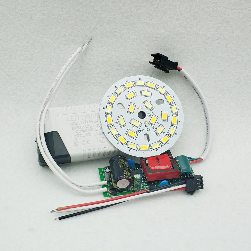 LED PCB+Dimmable Driver SMD 5730 lights source lamp panel 3W 5W 7W 9W 12W 15W 18W Aluminum plate for led bulb downlight diy