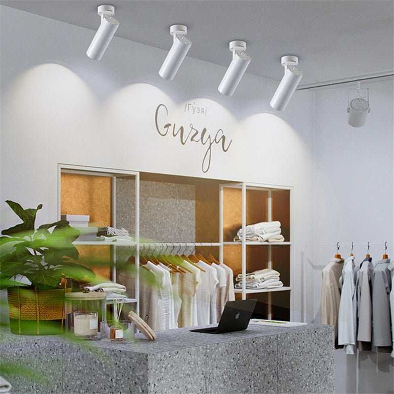 Surface Mounted LED Downlights Foldable 360° Rotatable COB Ceiling Spot lights 12W 20W 30W LED Lamps Background Wall Lighting