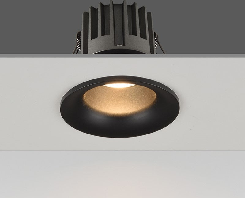 Dimmable Narrow Border Anti-glare Recessed COB LED Downlights AC85-265V 7W 12W 15W 18W LED Ceiling Lamps Hotel Villa Lighting