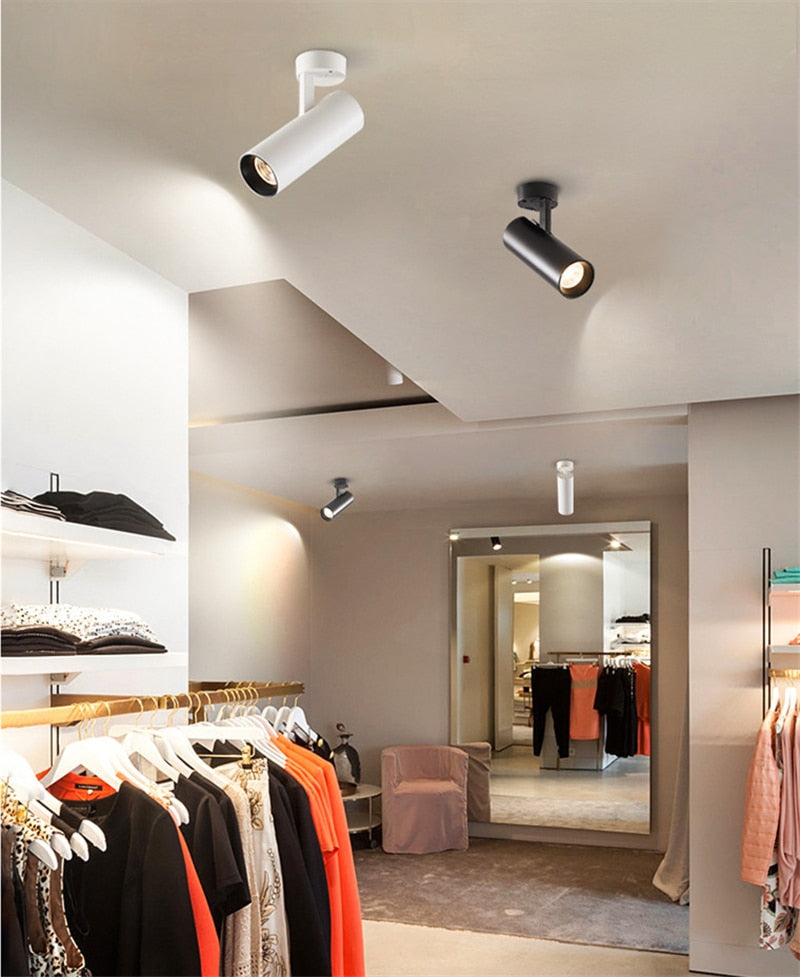 Surface Mounted LED Downlights Foldable 360° Rotatable COB Ceiling Spot lights 12W 20W 30W LED Lamps Background Wall Lighting