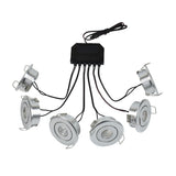 Mini LED Spot Downlights Lamp Set Ceiling Recessed 3W x 6 pcs COB 40mm Hole Silvery Black White 4m Long cord Cabinet Lights kit