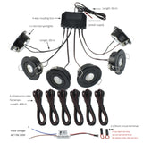 Mini LED Spot Downlights Lamp Set Ceiling Recessed 3W x 6 pcs COB 40mm Hole Silvery Black White 4m Long cord Cabinet Lights kit