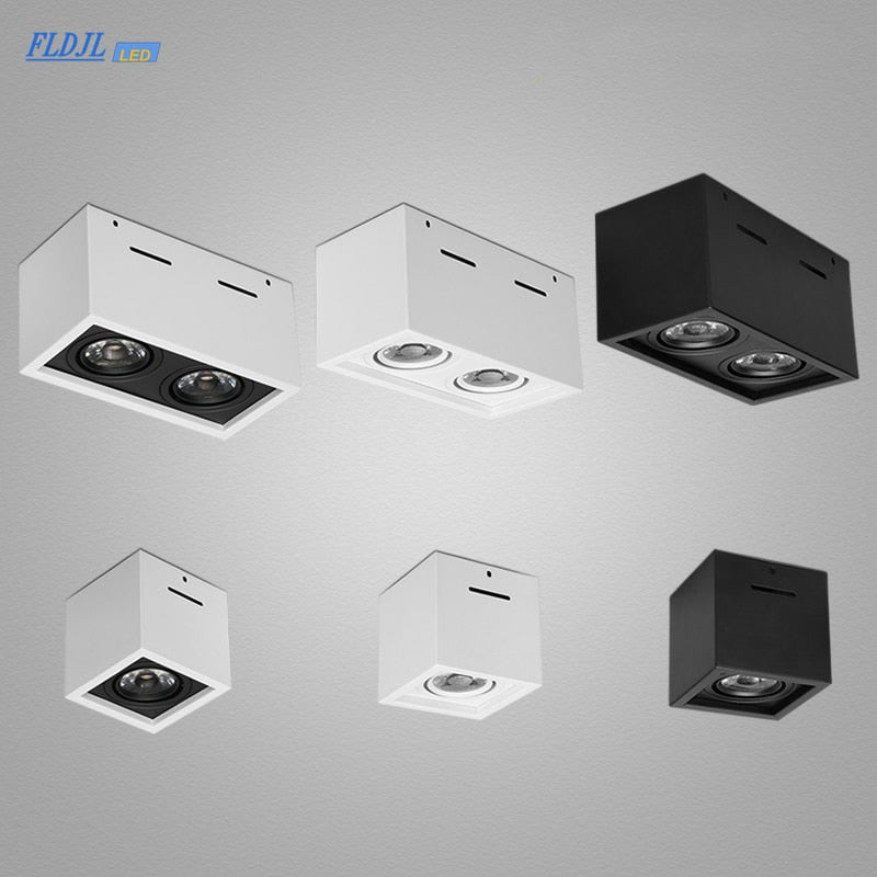 Dimmable LED no-open hole surface mounted downlight COB downlight 110v/220v 10W 20W LED ceiling spotlight home lighting