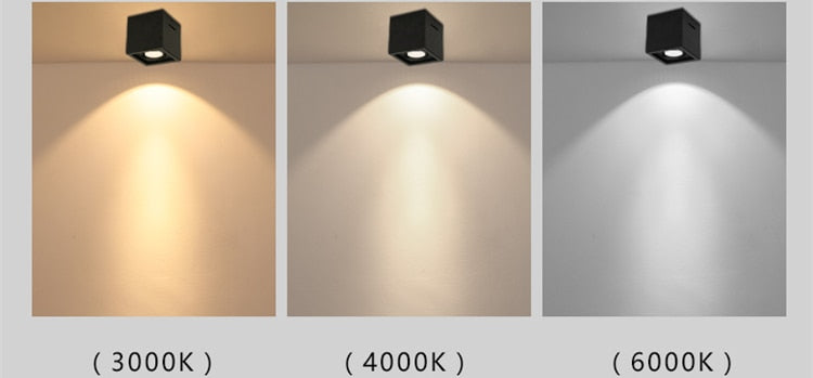 Dimmable LED no-open hole surface mounted downlight COB downlight 110v/220v 10W 20W LED ceiling spotlight home lighting