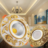 American Luxury Gold Cob Led Recessed Downlight Dimmable Spot Light Fixtures 3W 5W 7W Home Deco Living Room Aisle Ceilings Lamp