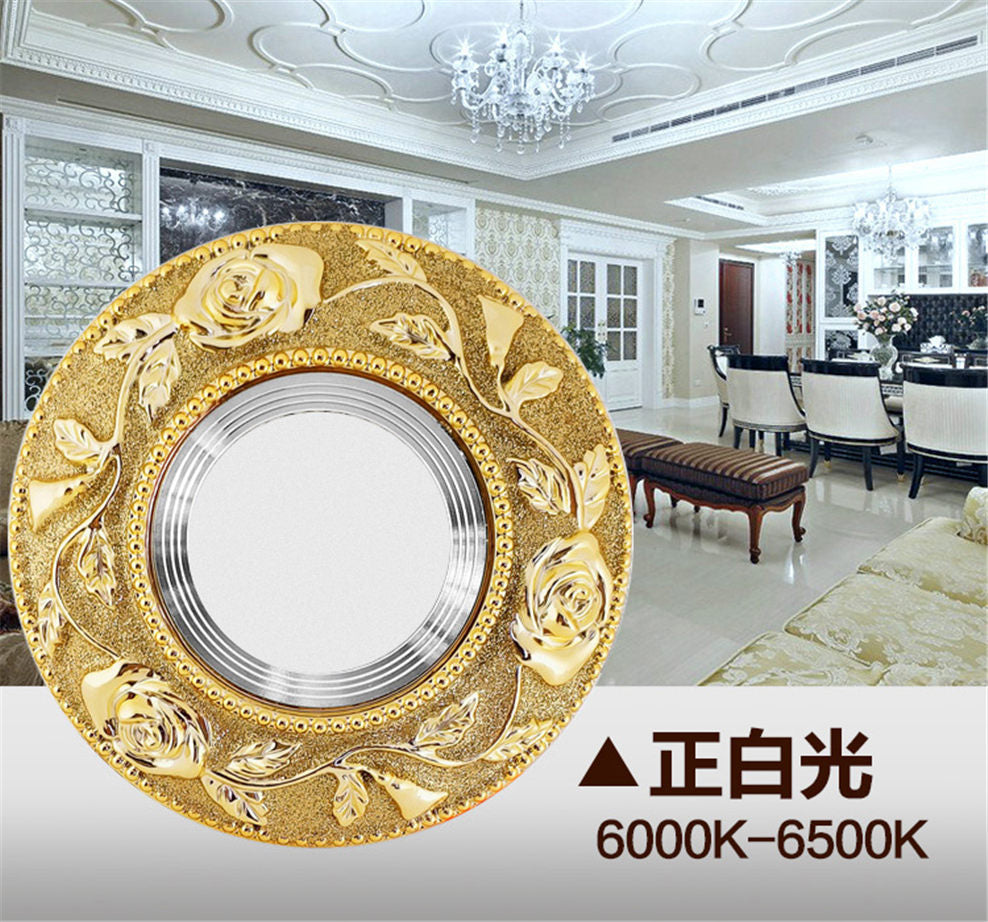 American Luxury Gold Cob Led Recessed Downlight Dimmable Spot Light Fixtures 3W 5W 7W Home Deco Living Room Aisle Ceilings Lamp