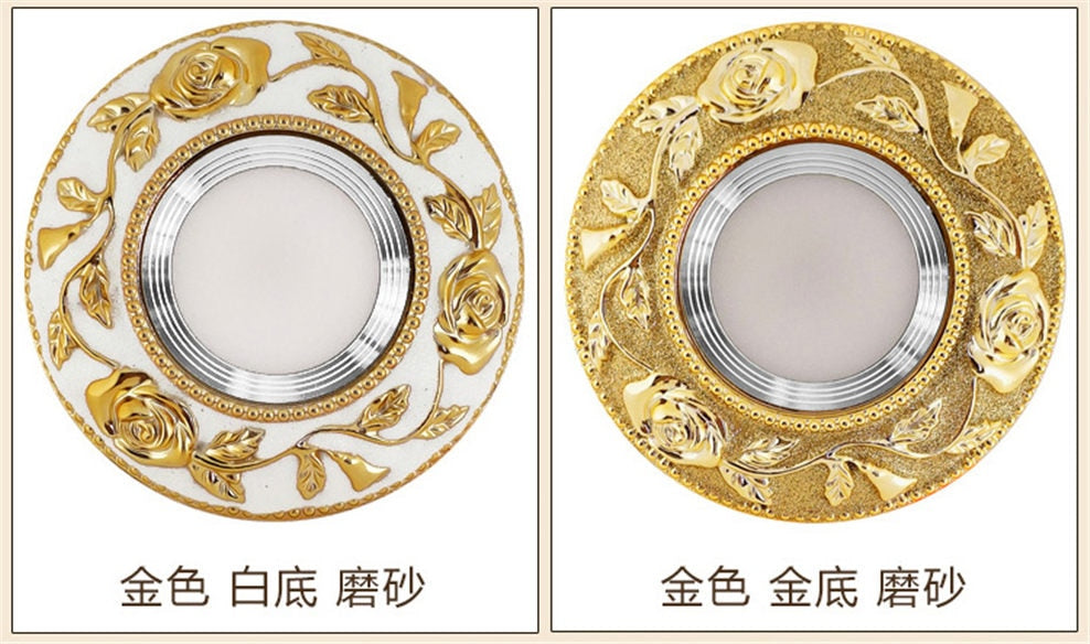 American Luxury Gold Cob Led Recessed Downlight Dimmable Spot Light Fixtures 3W 5W 7W Home Deco Living Room Aisle Ceilings Lamp