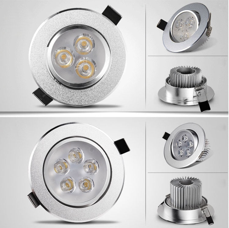 LED dimmable Ceiling light Epistar 9W 12w 15W 21W round LED ceiling lamp Recessed Spot light 110V-220V led ceiling lamp