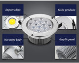 LED dimmable Ceiling light Epistar 9W 12w 15W 21W round LED ceiling lamp Recessed Spot light 110V-220V led ceiling lamp
