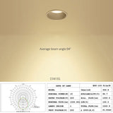Anti-corrosion Dimmable LED Downlight Anti-Glare Led Ceiling Lamp LED Spot Lighting Bedroom Kitchen Led Recessed Downlight