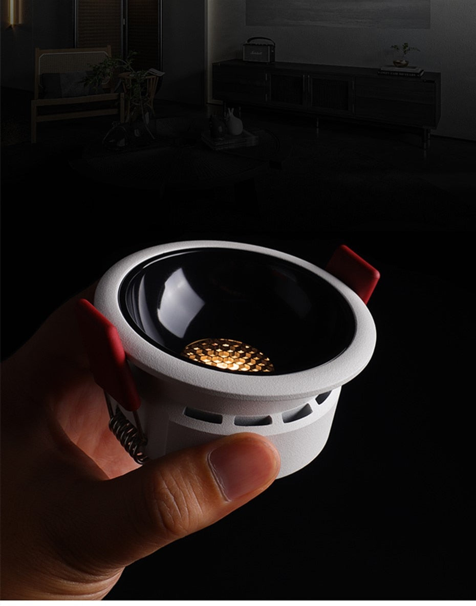DBF Anti-Glare Ceiling Spot Light 7W 12W 18W 20W New Honeycomb Nest Reflector Home Bedroom Corridor Dimmable Embedded Downlight
