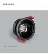 DBF Anti-Glare Ceiling Spot Light 7W 12W 18W 20W New Honeycomb Nest Reflector Home Bedroom Corridor Dimmable Embedded Downlight