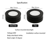 Super Bright 220V Led downlight COB Spot Light 3w 5w 7w surface mounted downlight Bulbs Indoor Lighting warm white /cold white