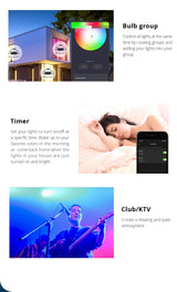 Benexmart Tuya Zigbee Smart Downlight 7W 10W RGBCW Led Round Ceiling Light Color Changing Dimmer Alexa Google Home Smartthings