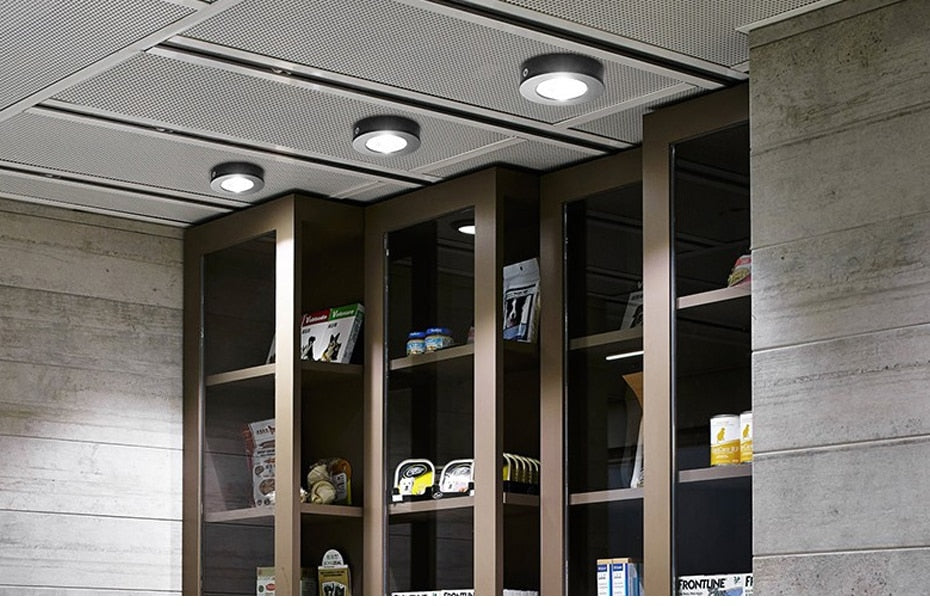 DBF Super Thin Driverless Surface Mounted Ceiling Spot Light Not Dimmable 3W 5W 7W 9W LED Downlight for Cabinet Showcase Photo