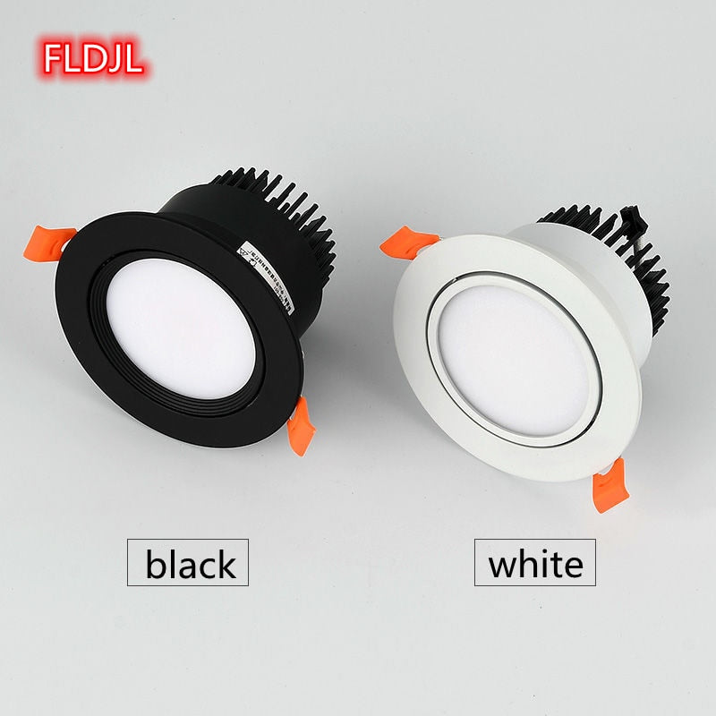 Dimmable AC110V 220V Embedded Anti-Glare LED Downlight 5W 7W 9W 12W 15W 18W COB Ceiling Light Spotlight Indoor Lighting