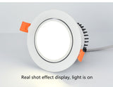 Dimmable AC110V 220V Embedded Anti-Glare LED Downlight 5W 7W 9W 12W 15W 18W COB Ceiling Light Spotlight Indoor Lighting