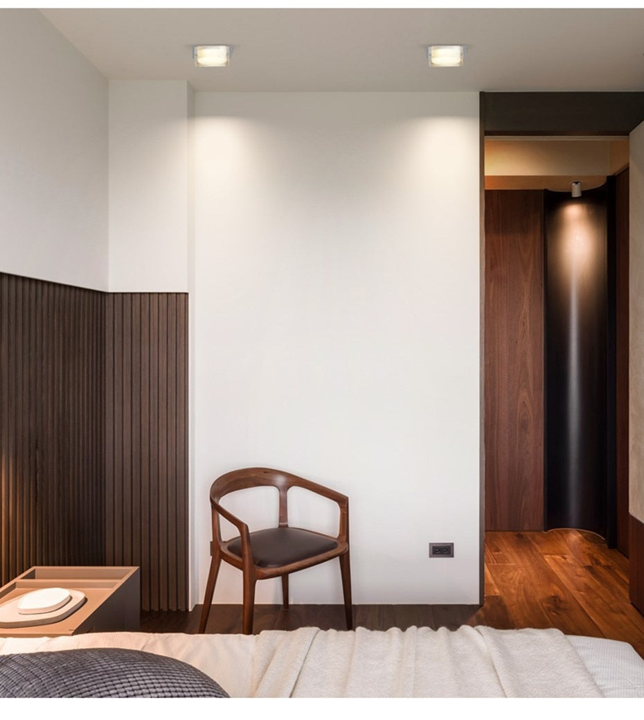 Led Recessed Downlight Round/Square Crystal Ceiling Led Lamp 1W 5W 10W Spot Led Light For Living Room Bedroom Restaurant Coffee