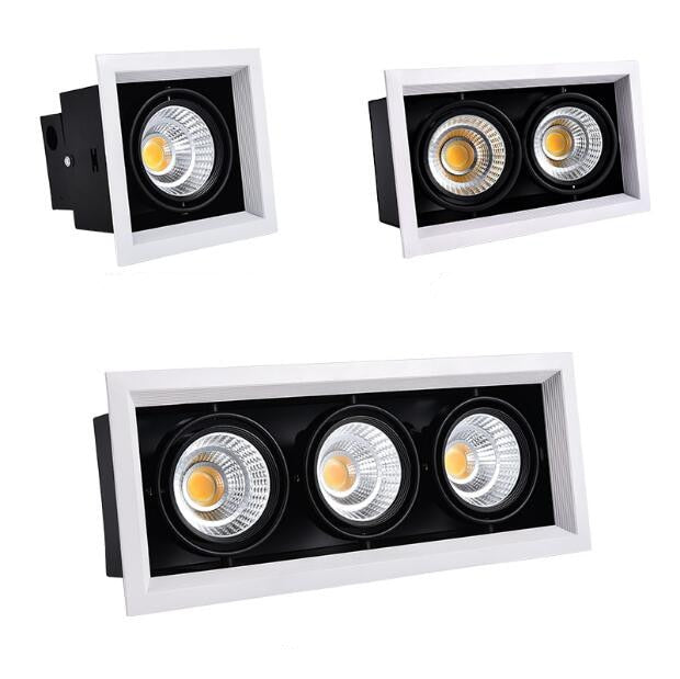 COB LED Downlights 10w 20w 30w Surface Mounted dimmable LED Ceiling Lamps Spot Light square Rotation LED Downlights