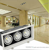 COB LED Downlights 10w 20w 30w Surface Mounted dimmable LED Ceiling Lamps Spot Light square Rotation LED Downlights