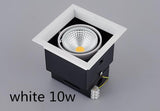 COB LED Downlights 10w 20w 30w Surface Mounted dimmable LED Ceiling Lamps Spot Light square Rotation LED Downlights