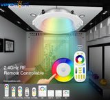 MiBoxer FUT068 6W Smart RGB+CCT Downlight with Driver AC 110V 220V 2.4G Wireless RF Remote WiFi APP Alexa Google Voice Control