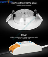 MiBoxer FUT068 6W Smart RGB+CCT Downlight with Driver AC 110V 220V 2.4G Wireless RF Remote WiFi APP Alexa Google Voice Control