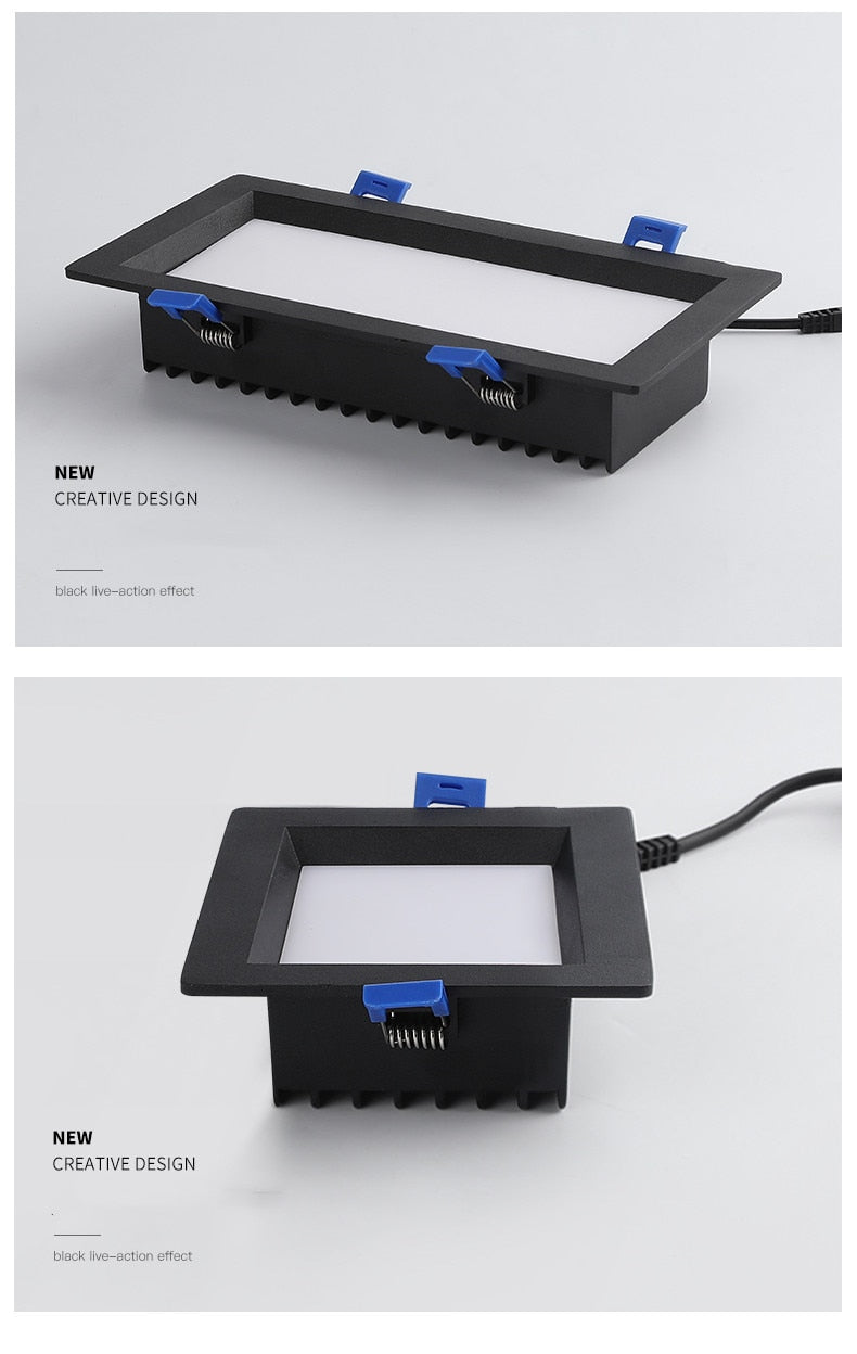 Dimmable Led Panel Recessed led Downlight 12W 18W 24w 30w Square Led Spot Light Led Ceiling Lamp AC110V 220V