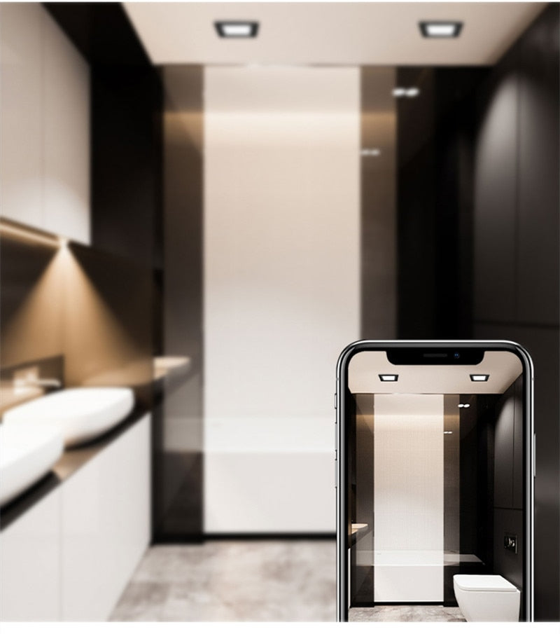 Dimmable Led Panel Recessed led Downlight 12W 18W 24w 30w Square Led Spot Light Led Ceiling Lamp AC110V 220V