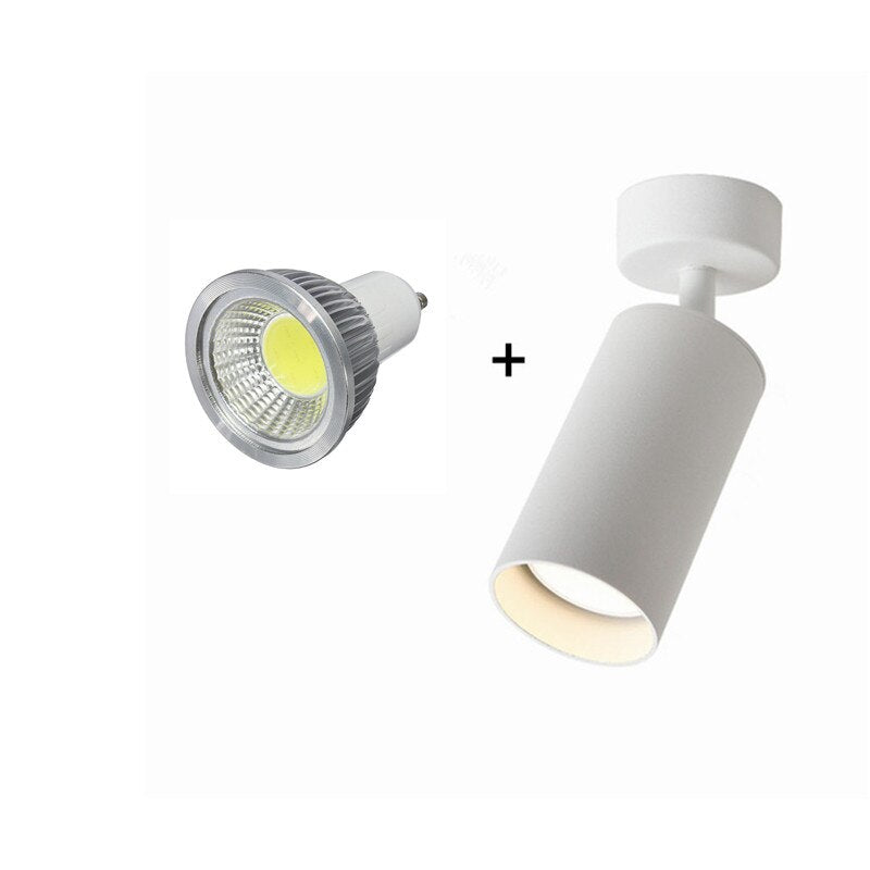 LED Downlight with 12W GU10 Bulb Replaceable 360 Degree Rotatable Surface Mounted LED Spot Light for Kitchen Living room