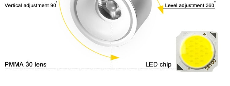 Dimmable led ceiling light 12W/18W LED surface mounted ceiling downlight lamp Foldable and 360 degree rotatable led spot light