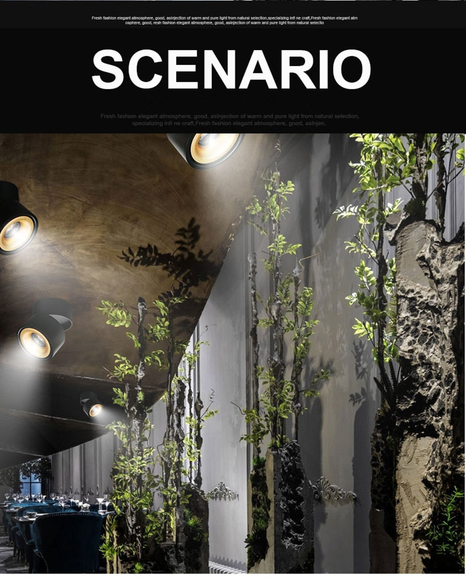 Dimmable led ceiling light 12W/18W LED surface mounted ceiling downlight lamp Foldable and 360 degree rotatable led spot light