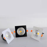 LED Square COB Downlight Dimmable AC 85-265V 7W 9W 12W Recessed Led ceiling lamp Spot light Bulbs Indoor Lighting
