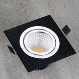 LED Square COB Downlight Dimmable AC 85-265V 7W 9W 12W Recessed Led ceiling lamp Spot light Bulbs Indoor Lighting