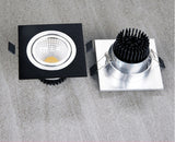 LED Square COB Downlight Dimmable AC 85-265V 7W 9W 12W Recessed Led ceiling lamp Spot light Bulbs Indoor Lighting