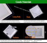 Dimmable LED Panel Downlight Square Glass Panel Lights High Brightness Ceiling Recessed Lamps For Home SMD5730 AC110V AC220V